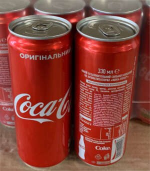 Coca Cola 330 ml SLEEK 24 origin UKR with sticker