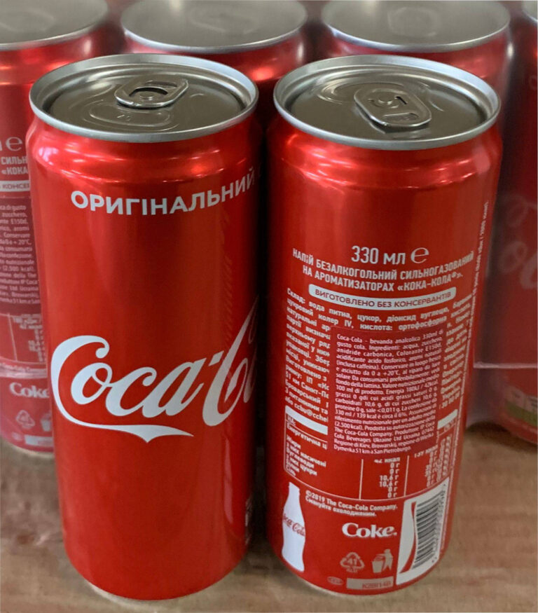 Coca Cola 330 ml SLEEK 24 origin UKR with sticker