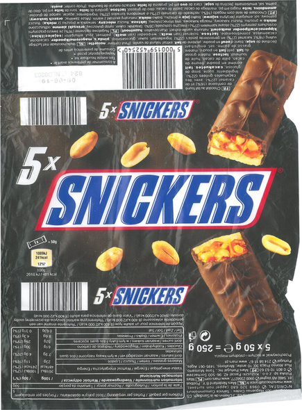 Display: Snickers (5x50g)=250g x11pcs & Twix 5x(2x25g) =250g x6pcs & Mars (5x45g) = 225gx6pcs & Milky Way (9x21,5g)=193,5gx11pcs - Image 7