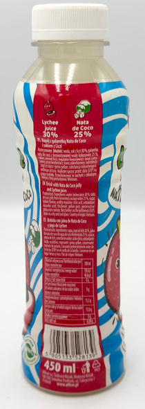 Jungle fruits Lychee Juice Drink with Nata de Coco 450 ml