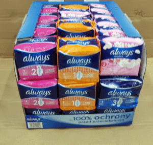 Always Ultra 9pcs x 14 normal size 1 & Ultra Night 11pcs x 9 Night Size 3 & Ultra 14 pcs x 10 Super Size 2 & Sensitive 8 pcs x10 Ultra Super Plus